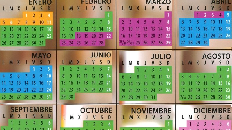 Sipnosis de horarios para el año 2026