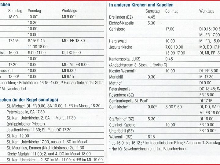 Sipnosis de horarios para el año 2026