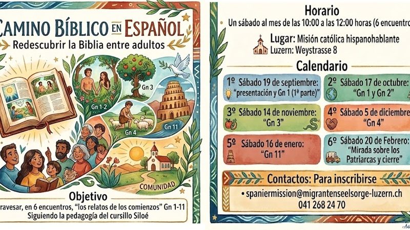 HORARIOS, DÍA A DÍA, DE MISA Y DE OTRAS ACTIVIDADES